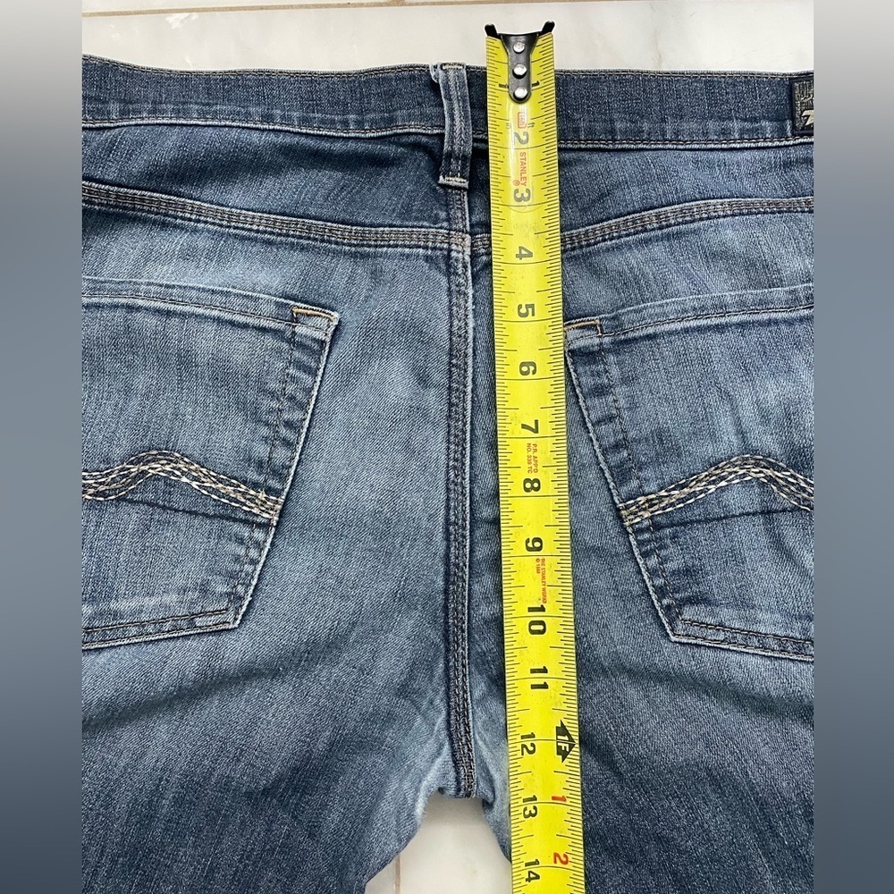 7 for All Mankind, waist 34, the Slimmy, straight leg dark wash jeans - Picture 7 of 10